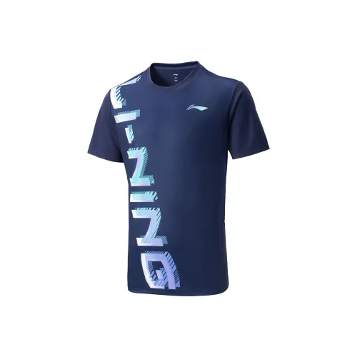 LINING Badminton Series Бадминтон Джерси Унисекс Темный Корабельный Синий