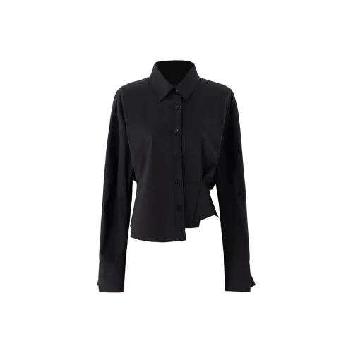 SOON FLOWER Рубашка Женская Черная