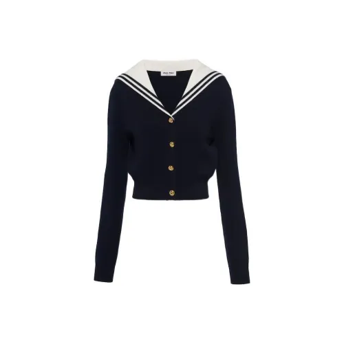 MIU MIU Кашемир Свитер Женский Синий