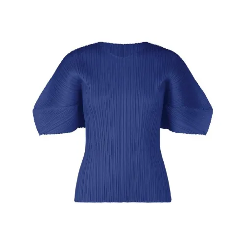 PLEATS PLEASE ISSEY MIYAKE Темно-синие Женские Рубашки