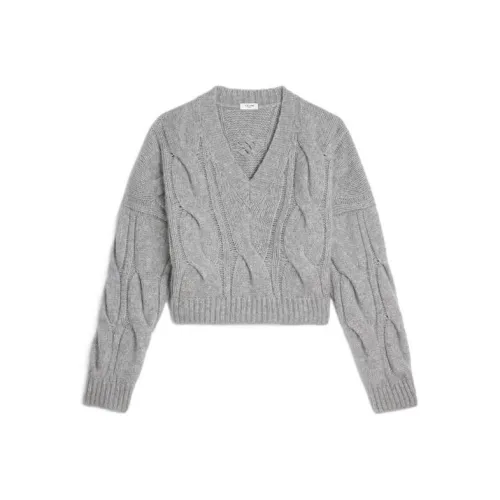 CELINE Светло-серый Женские кашемировые свитеры