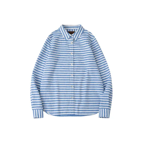 CYCLE DOCUMENT Рубашка Женская Синие и Белые Полоски