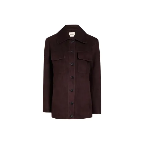 KHAITE Куртки и пальто женские темно-коричневый