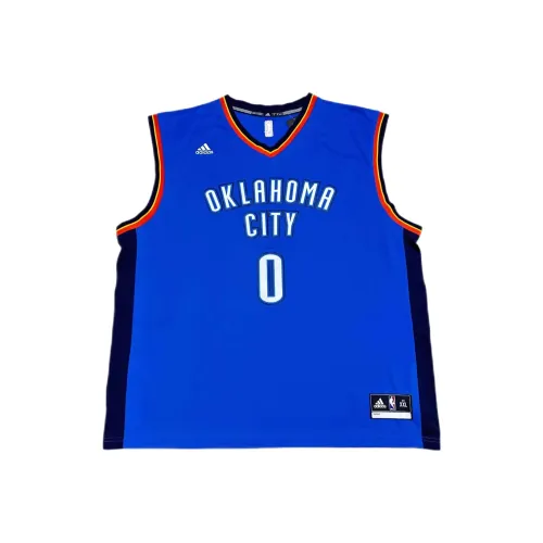 Adidas Баскетбольная Джерси Унисекс Синяя