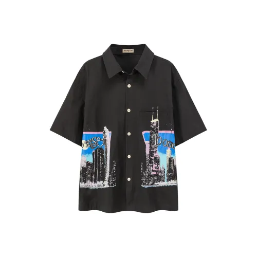 NO ONE ELSE Черная унисекс рубашка