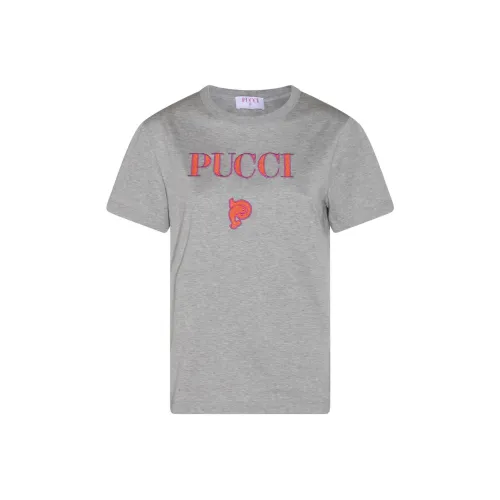 EMILIO PUCCI Серые Женские Т-рубашки