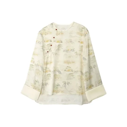 JK&JS Экрю Женские Рубашки