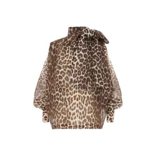 Zimmermann FW24 Рубашка Женская Шоколад