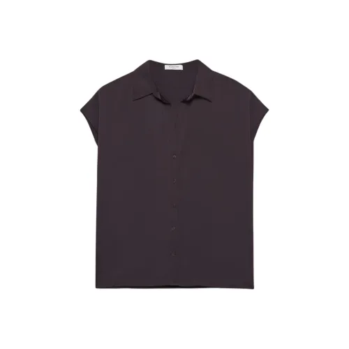 ARITZIA BABATON Parkway Satin Shirt Women's Noble Noble Purple