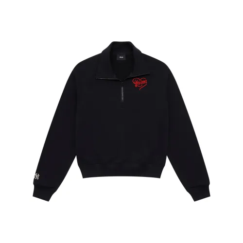Mlb Base Logo New York Yankees Heart 24FW Толстовка Женские Черный