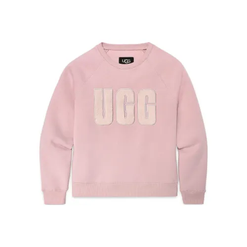 Victoria's Secret UGG® Madeline Fuzz Логотип Crewneck Ashen Розовый Толстовка Женские Серый Розовый