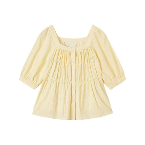 EICHITOO Экрю 02 Женские Рубашки