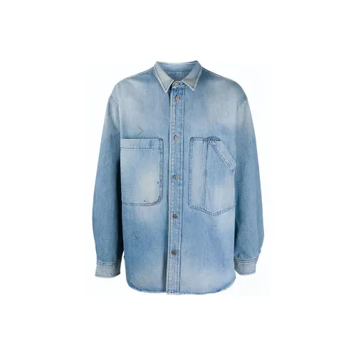 DIESEL Blue Men's Shirts DIESEL Синий Мужские Рубашки