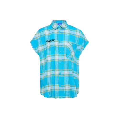 TSMLXLT Рубашка Женская Тихий Синий