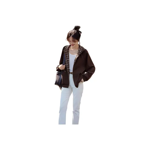 Mo Han Yi Mei Толстовка Женская Коричневая