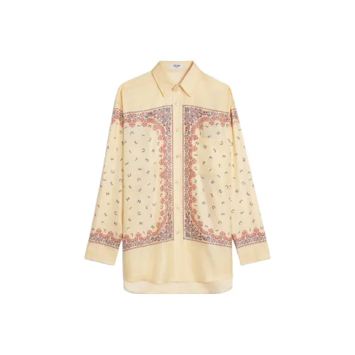 CELINE Бежево-желтые Женские Рубашки
