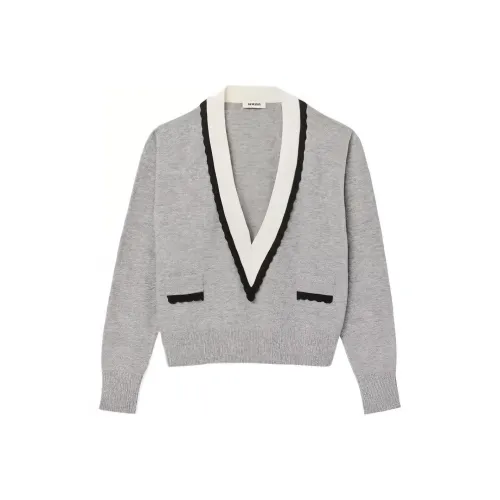 SANDRO Угольно-серый Женские Трикотажные