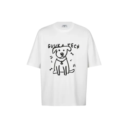 GUUKA TECH Белый Мужской T-Рубашки