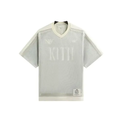 KITH Collaboration Серый Белый Мужской Футбольный Джерси