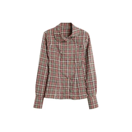 YITOUAGUA Земля Красный Женские Рубашки