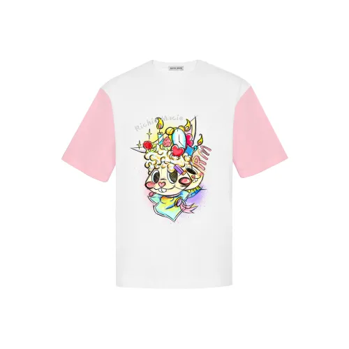 Richie Macie Розовый и Белый Женские Футболки