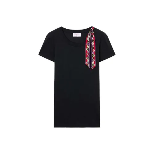 EMILIO PUCCI Черные Женские Т-рубашки