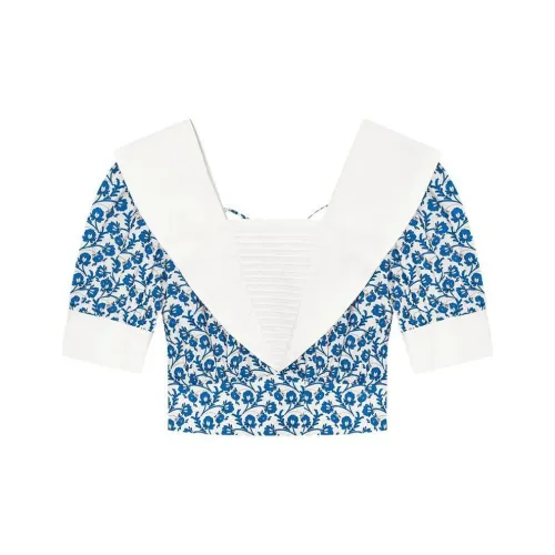 Hush Puppies Рубашка Женская Синяя Белая