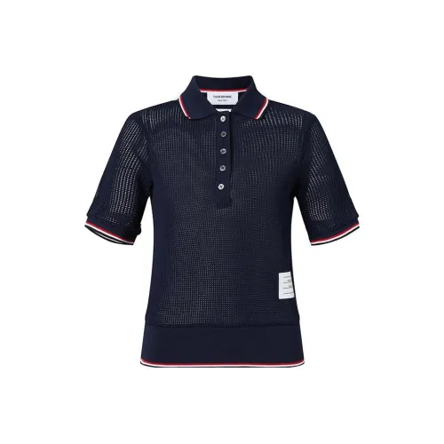 THOM BROWNE Морской синий Женские Поло