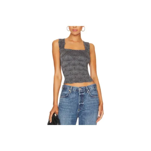 FREE PEOPLE Топ на бретелях Женский Серый