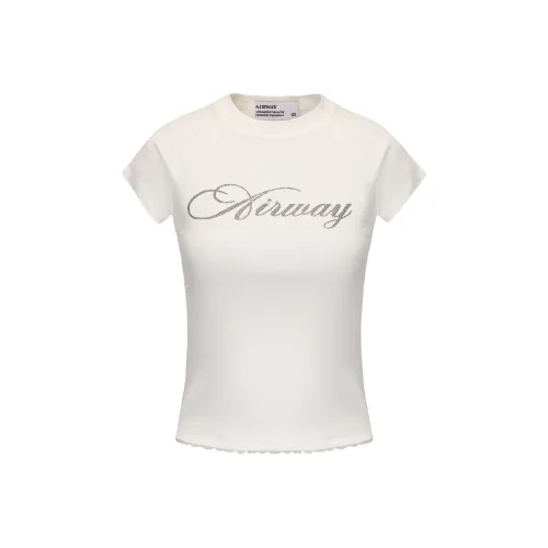 AIRWAY Короткий рукав T-рубашки унисекс белый