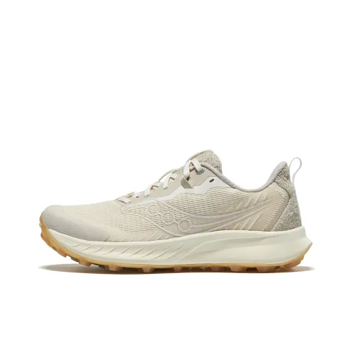 Saucony Peregrine Falcon 15 Низ Резистентный к истиранию Низкий Топ Беговые кроссовки Унисекс Бежевый
