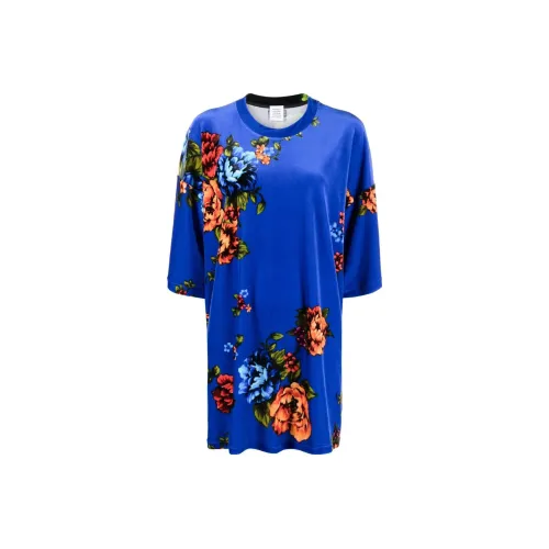 Vetements Женские футболки кобальтово-синего цвета