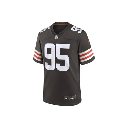 Nike NFL Myles Garrett Cleveland Browns Регби Джерси Мужской Коричневый