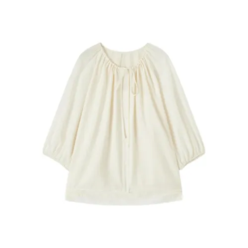 EICHITOO Экрю Женские Рубашки