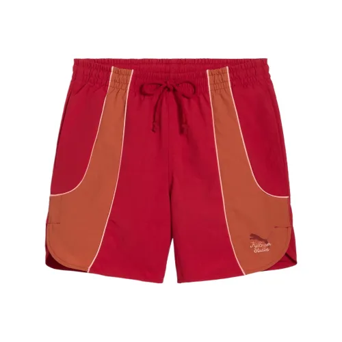 PUMA Повседневные шорты Унисекс Темно-красный