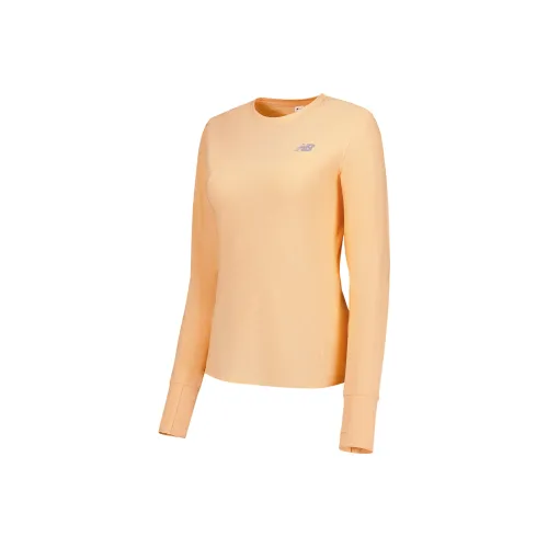 New Balance T-Shirt Женская Теплая Желтая