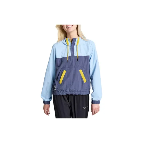 Saucony Rested Anorak Куртки Пальто Женские Синие