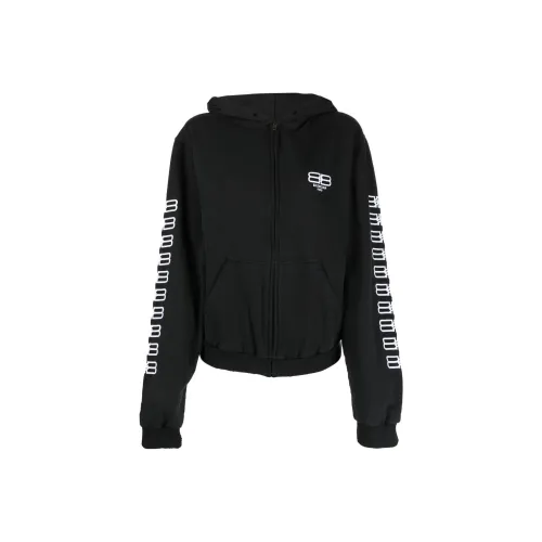 Balenciaga BB Paris Icon SS22 Свитшот Loose Fit Женский Черный