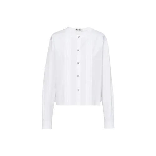 MIU MIU SS23 Рубашка Женская Белая