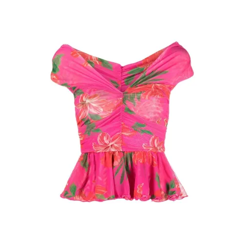 PINKO SS23 Рубашка Женская Розовая Красная