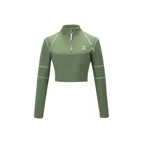 Sumday Athletics Оливково-зеленый Женские Свитшоты