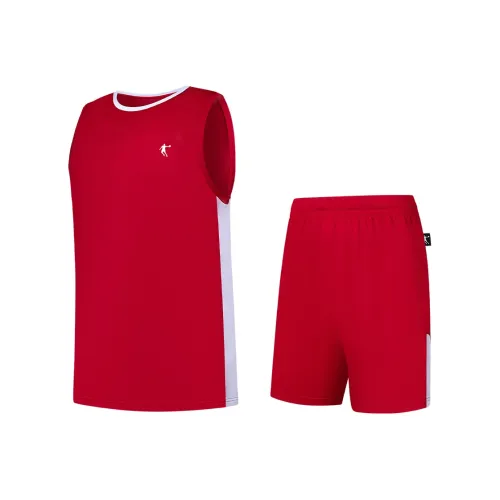 QIAODAN Баскетбольный костюм мужской красный томатный