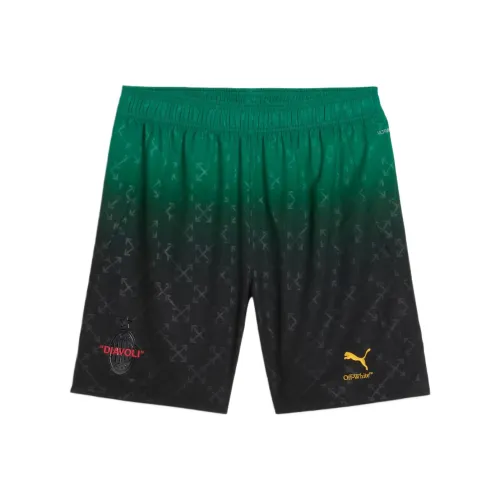 PUMA x OFF Белый MILAN Повседневные шорты Мужской Пава Зеленый