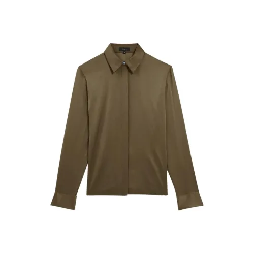 Theory Женские рубашки верблюжьего цвета