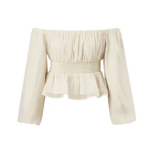 TAMMY TANGS Шифон Рубашка Женская Абрикос