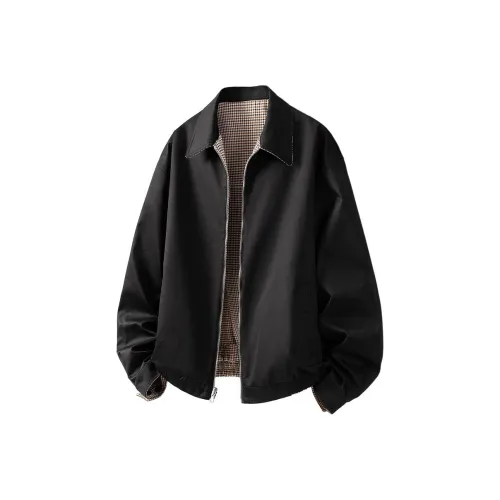 YICHEN Куртки и пальто унисекс черный весна-осень