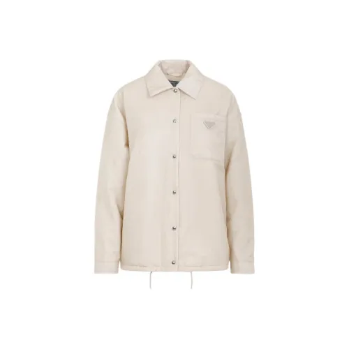 PRADA FW24 Куртки и Пальто Женские Экрю