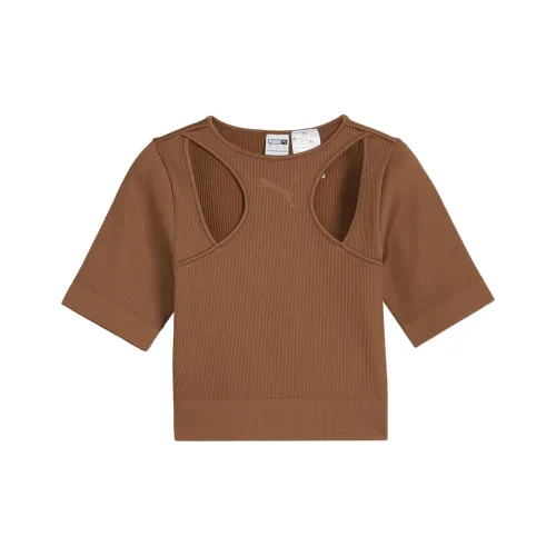 PUMA DARE TO T Рубашка Женская Коричневая