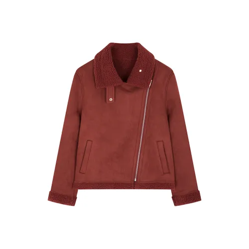 Mo Han Yi Mei Куртки Пальто Женские Red