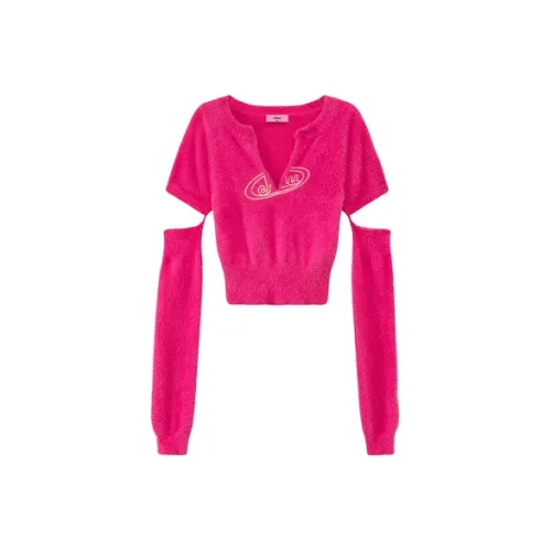 CHUU Темно-розовый красный женский трикотаж